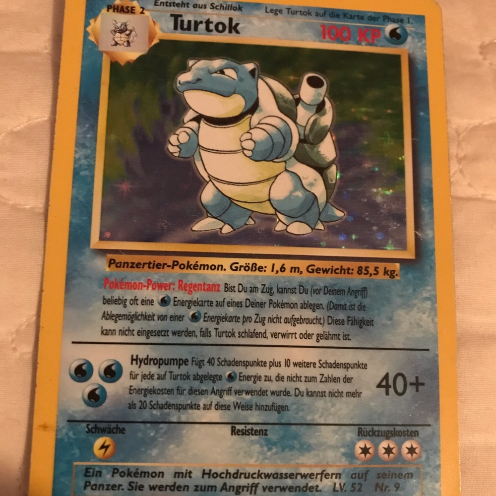 Pokémon blastoise German card rare